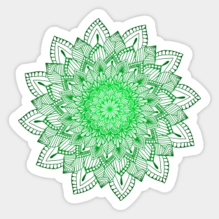 Green Digital Mandala Sticker